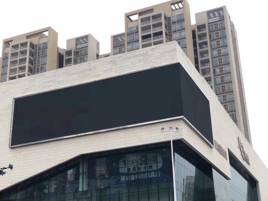 Η τηλεοπτική οθόνη 10mm των σωστών γωνίας οδηγήσεων επίδειξης υπαίθριων εικονοκύτταρο ρίχνει το εργοστάσιο Shenzhen συχνότητας 60Hz
