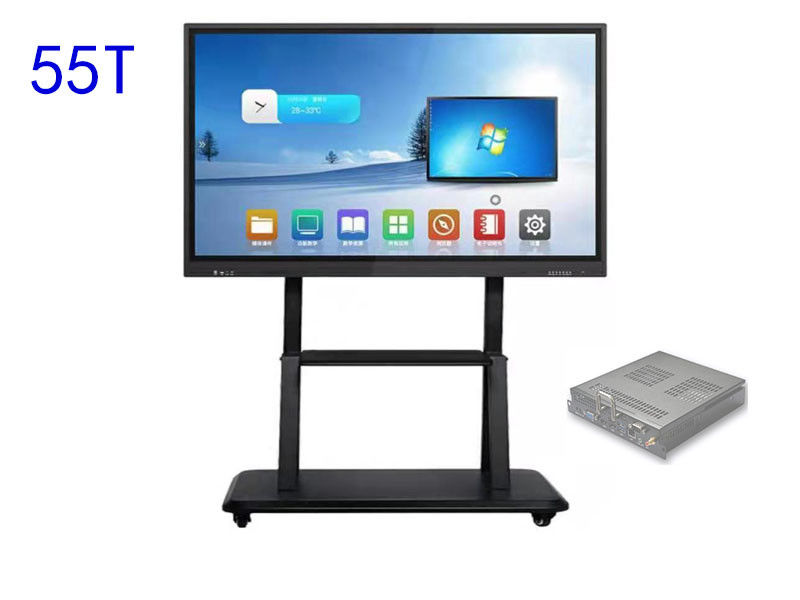 Έξυπνη οθόνη επίδειξης πινάκων LCD TV αφής με τα παράθυρα PC και το αρρενωπό εργοστάσιο Shenzhen ίντσας συστημάτων 55T